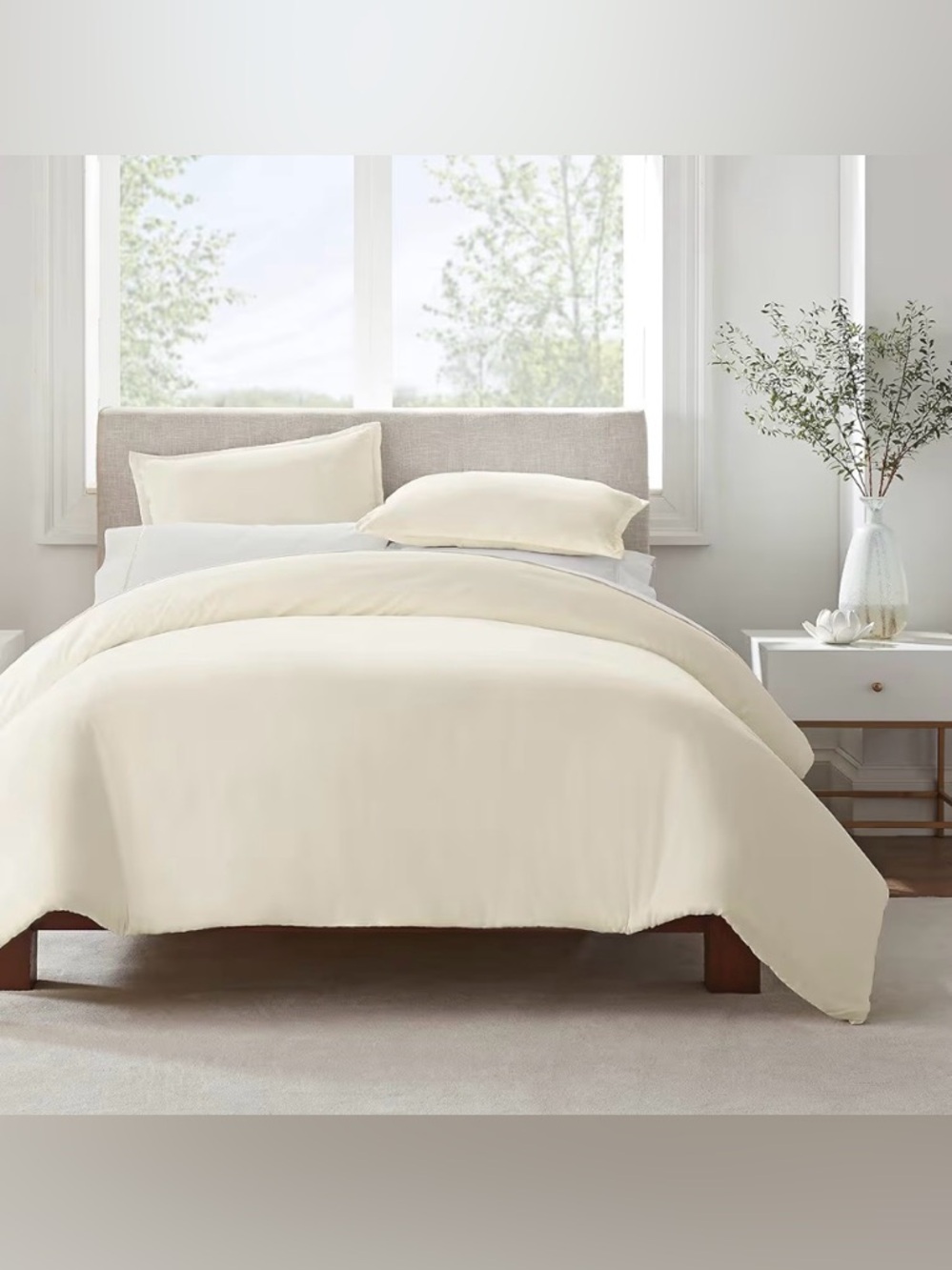 🌙 UP2A SERTA Simply Clean 3 Piece Hypoallergenic Duvet Cover Set